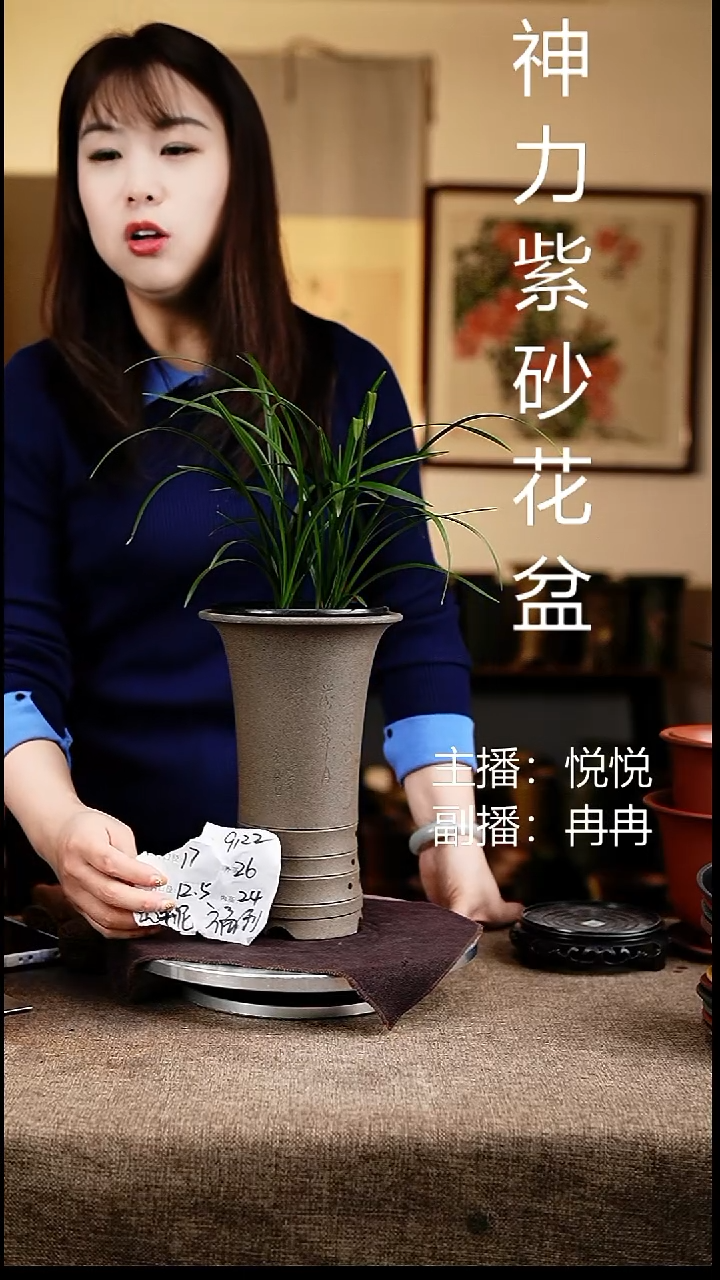 紫砂花盆花卉工艺9122