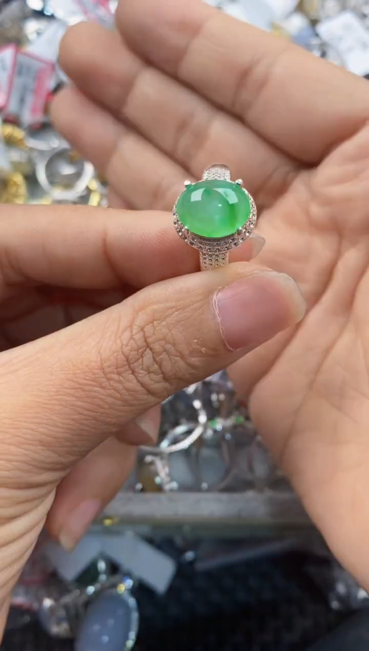 未镶嵌戒指翡翠222---9