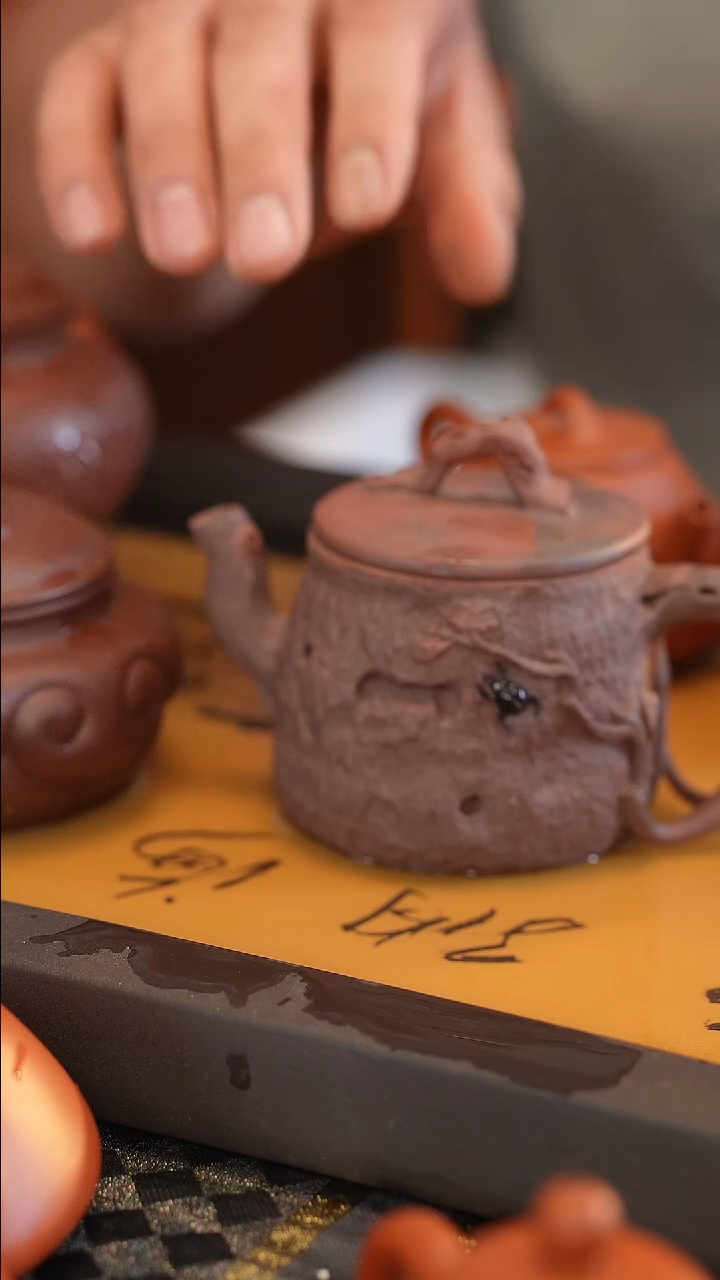 茶壶紫砂原矿手工制作