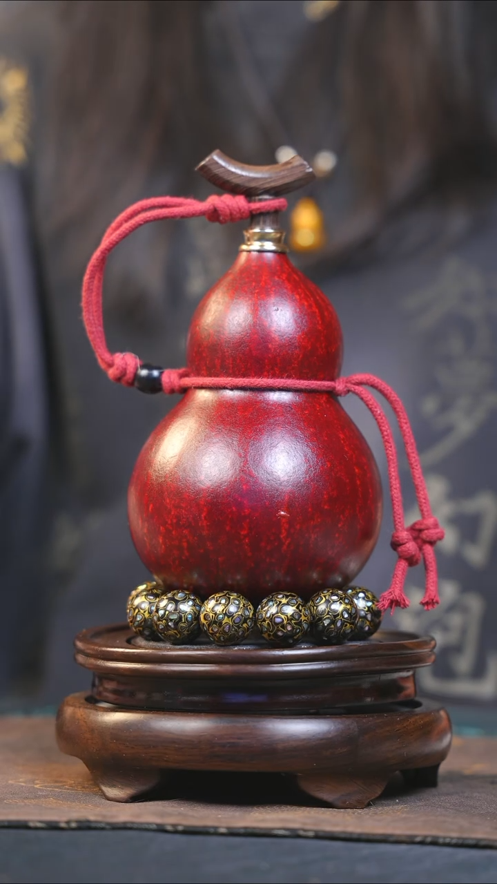 【闪购商品】YK135大漆酒葫芦不包手串及旋转底座