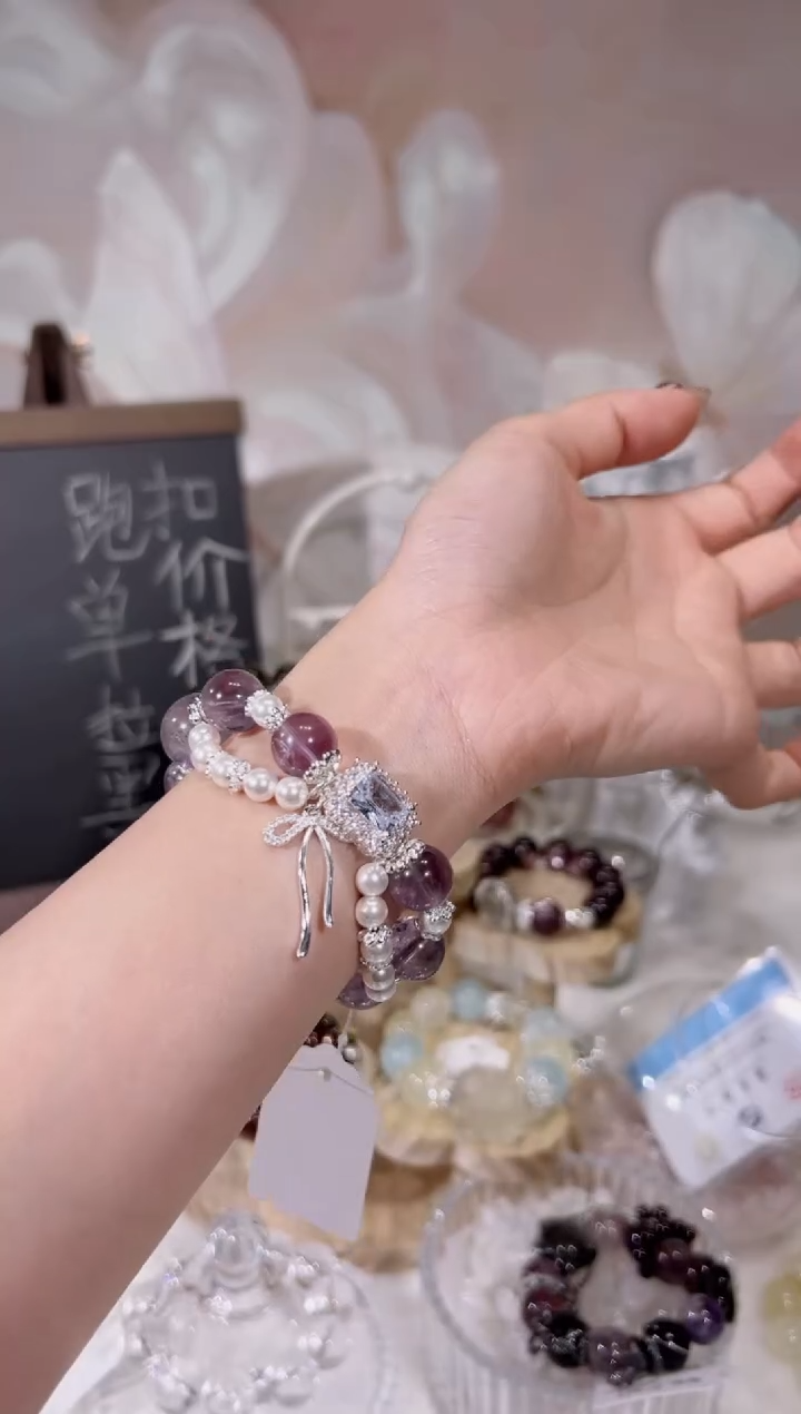【闪购商品】水晶手链未镶嵌天然水晶默认微瑕 多样性发货发其一