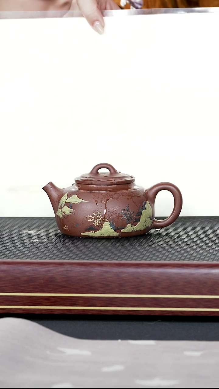 茶壶紫砂紫砂55 权寅陶记  影瓢 底槽清  200cc