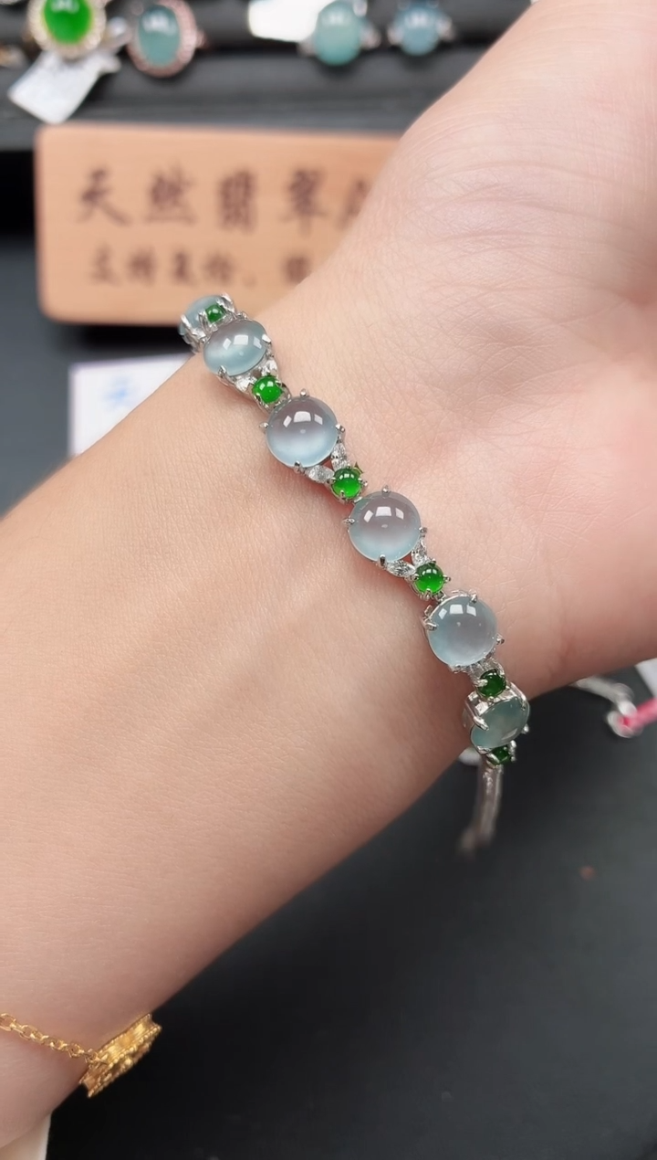 银S925镶嵌戒指翡翠11