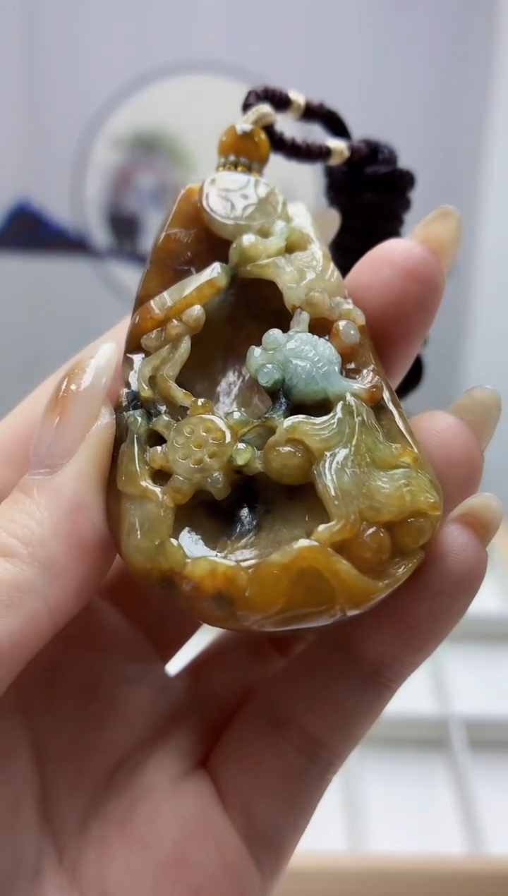 未镶嵌定制翡翠5028jw-毛货挂件59