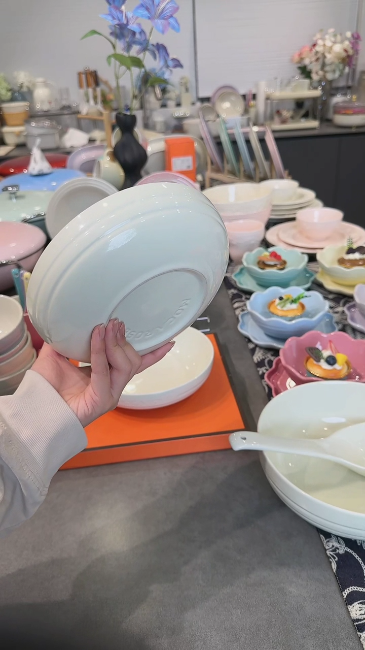 【闪购商品】瓷【2个装】炻彩深盘20cm-松露白