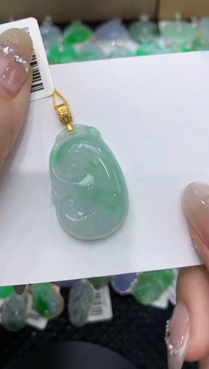 【闪购商品】翡翠颈饰18K金镶嵌222222222