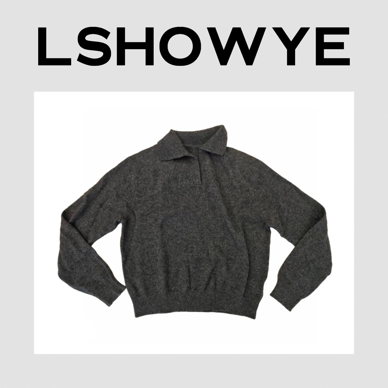 LSHOWYE｜羊毛翻领长袖毛衣 B392