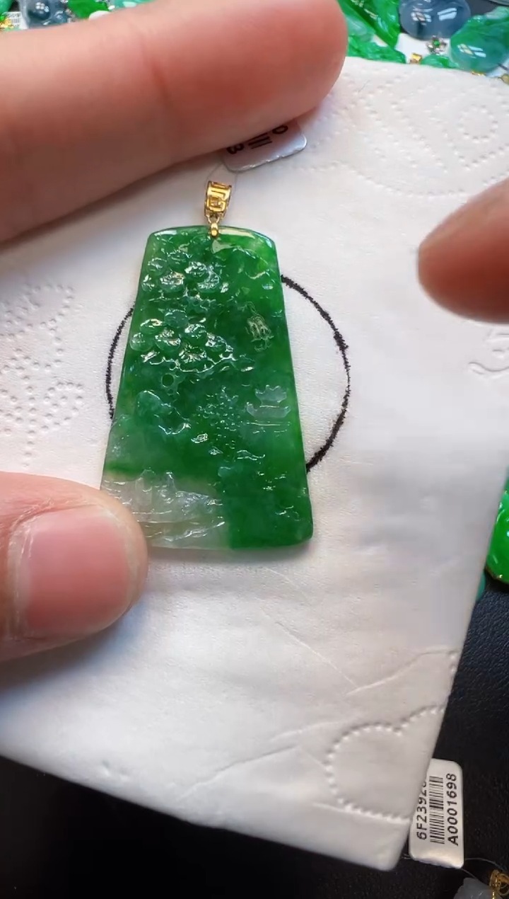 【闪购商品】定制翡翠18K金镶嵌980元