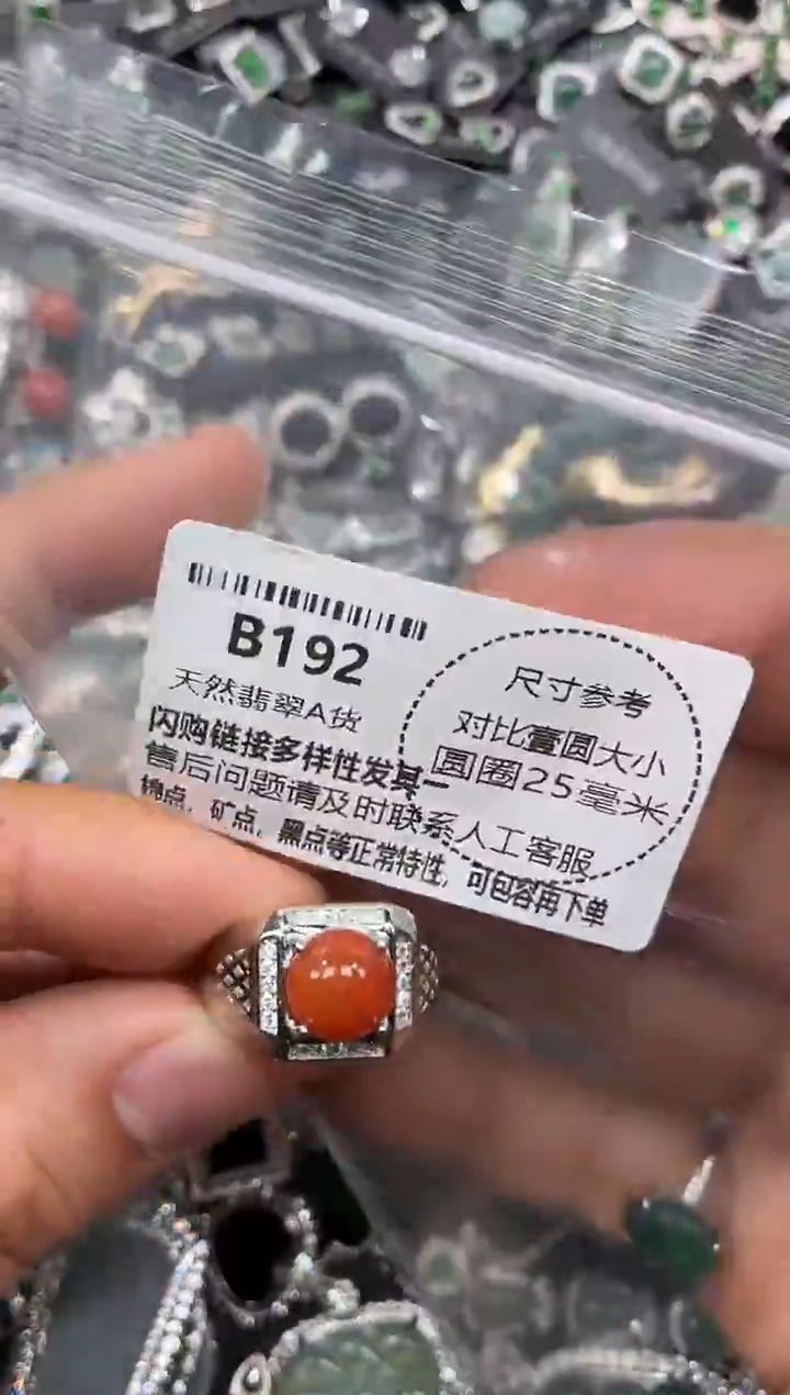 颈饰未镶嵌翡翠B192戒指