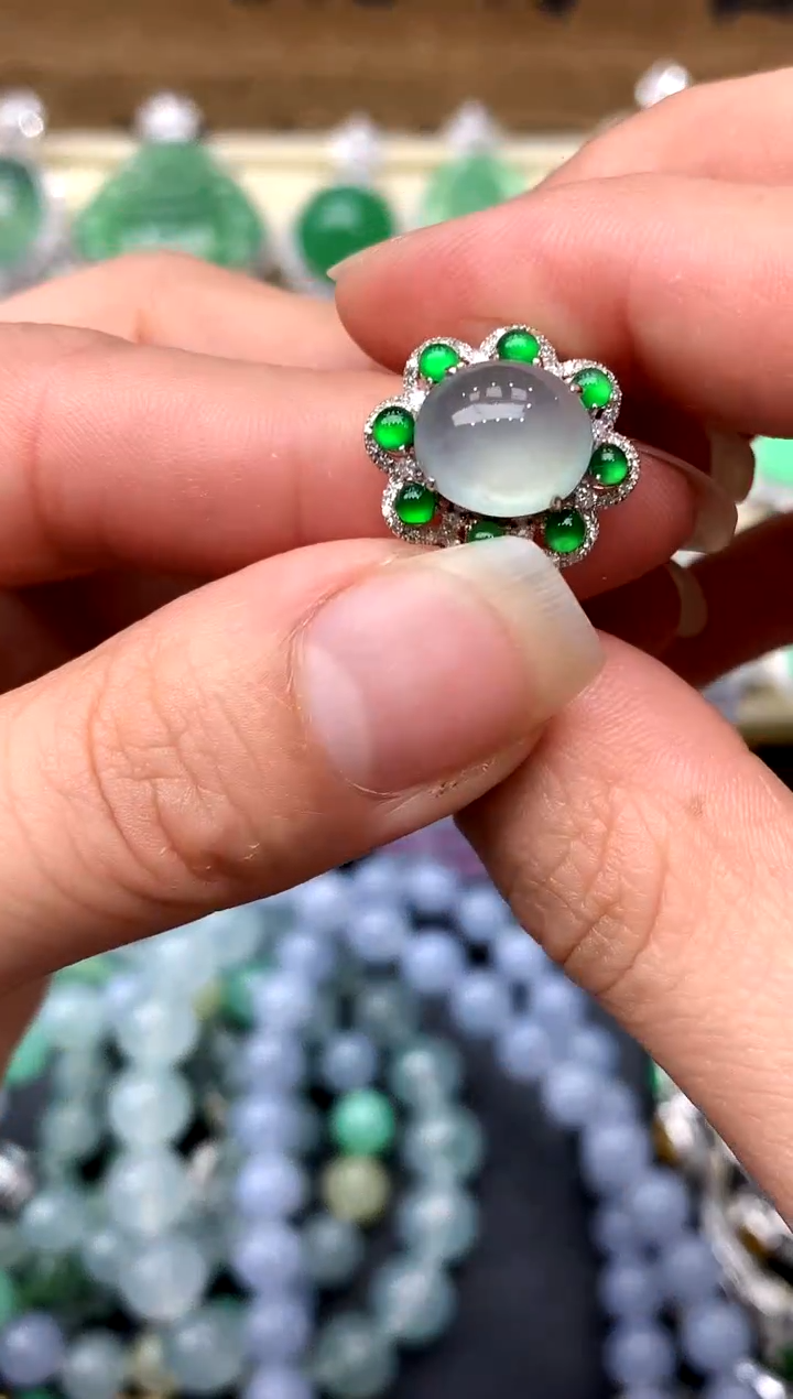 【闪购商品】翡翠戒指18K金镶嵌344-中国好珍宝