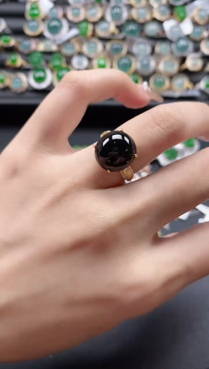 【闪购商品】翡翠戒指银S925镶嵌51511