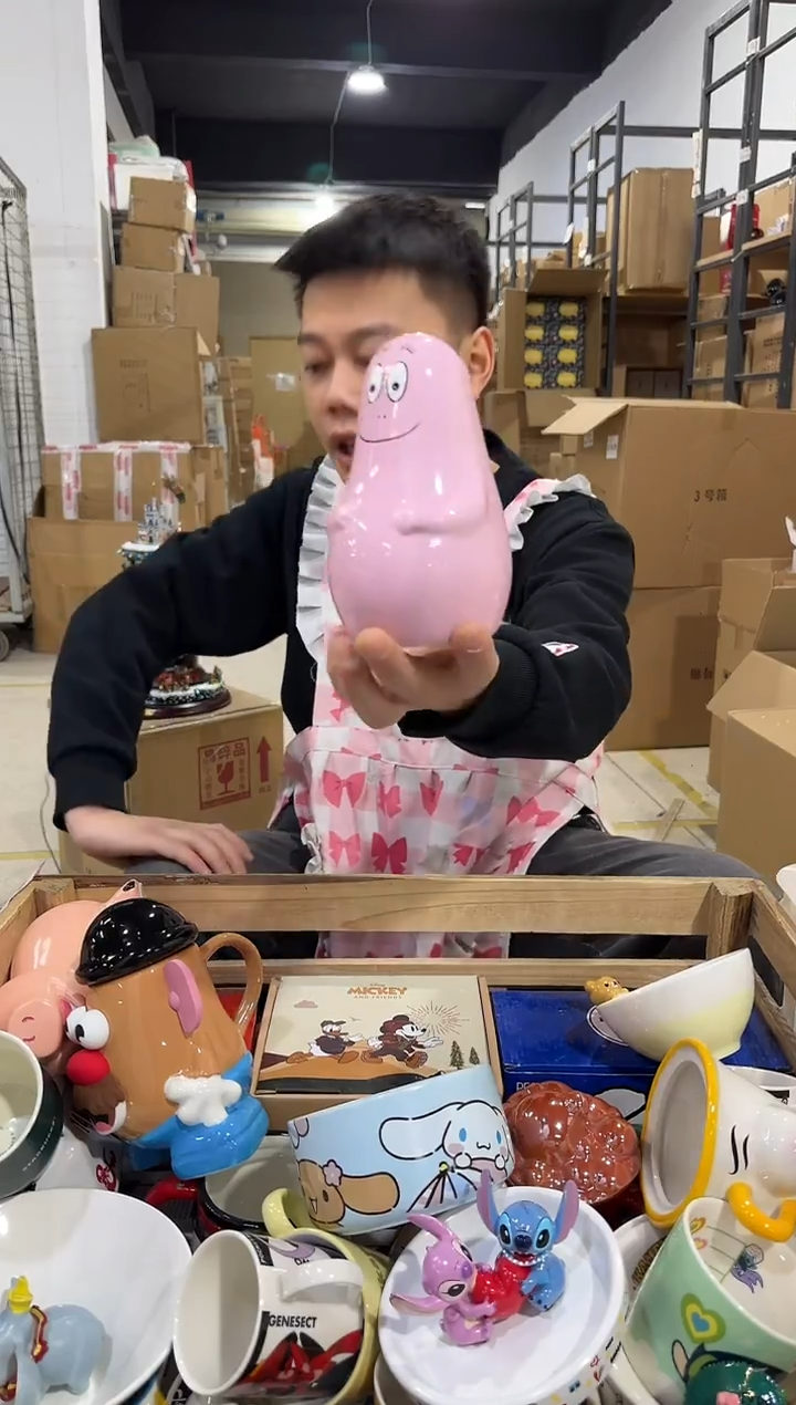 瓷片巴巴爸爸钱罐