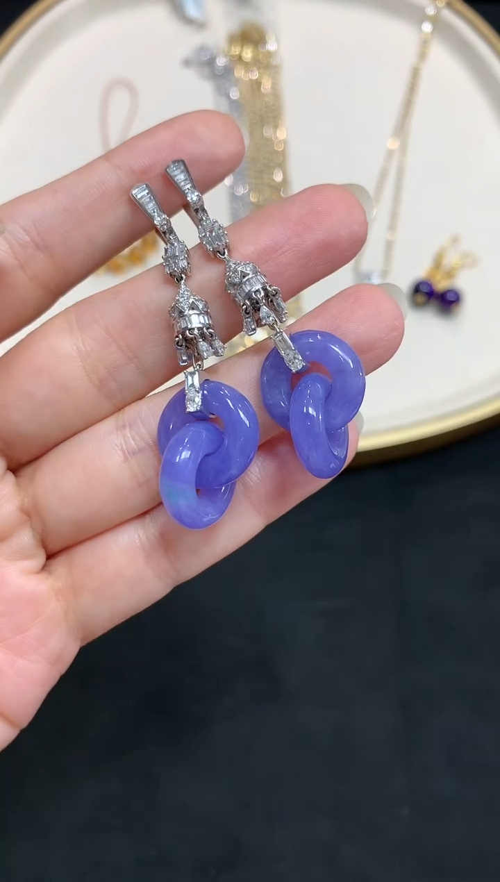 【闪购商品】翡翠耳饰18K金镶嵌W286|168000