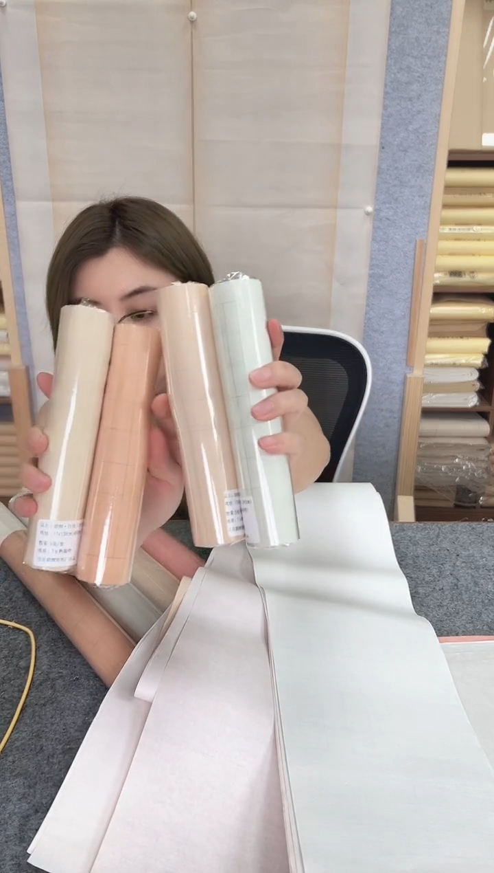 闪~138*17cm4色20张2cm格子玲珑微喷