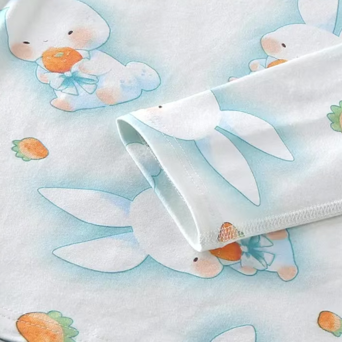 8090-小猪大卫-喜悦兔羊毛蚕丝对开连体