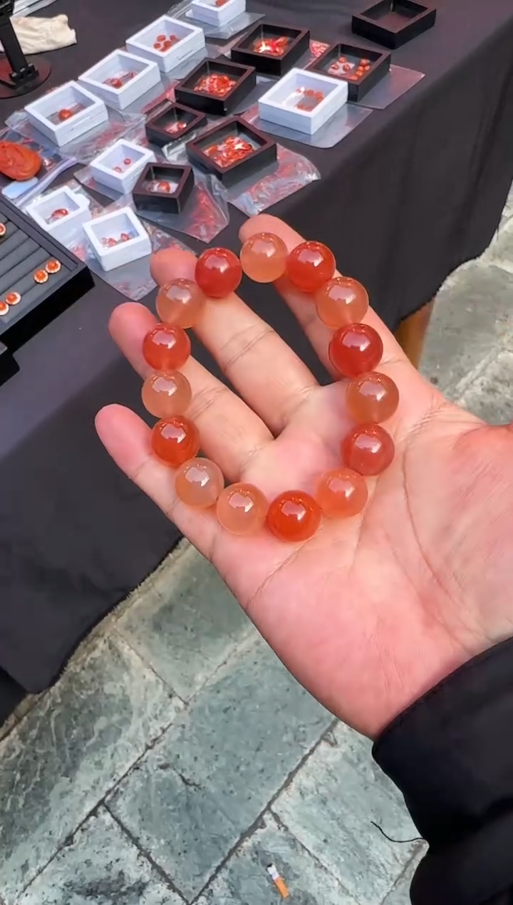 【闪购商品】南红玛瑙手串未镶嵌多宝单圈手串H513