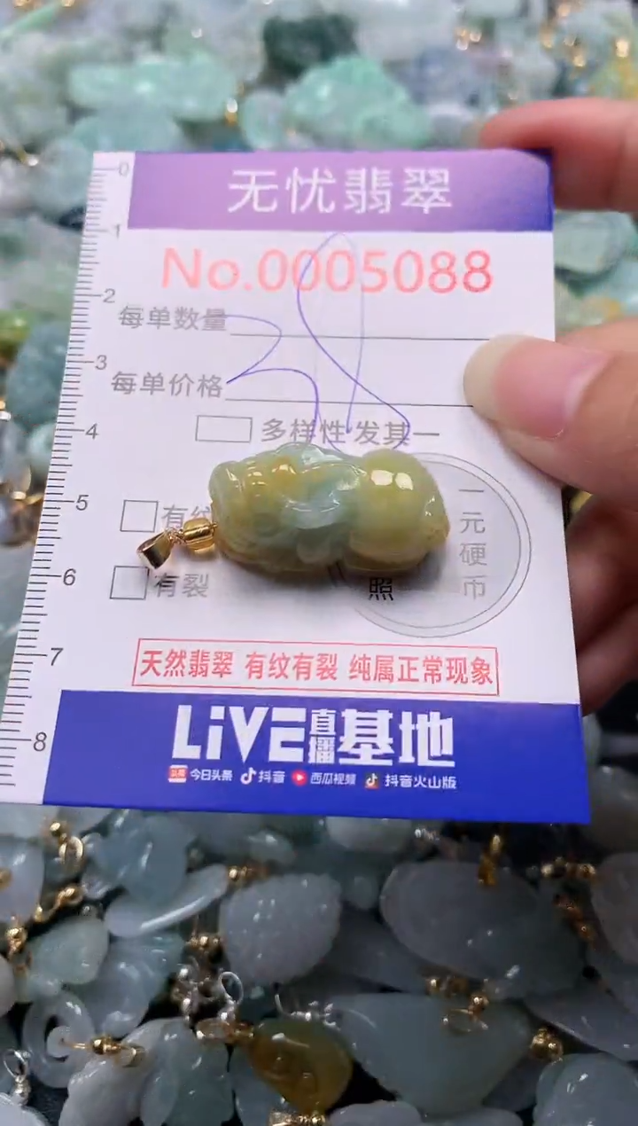 吊坠(不含链)未镶嵌翡翠5088