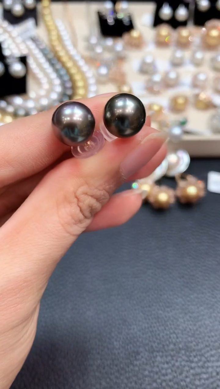 【闪购商品】海水珍珠耳饰18K金镶嵌m9       