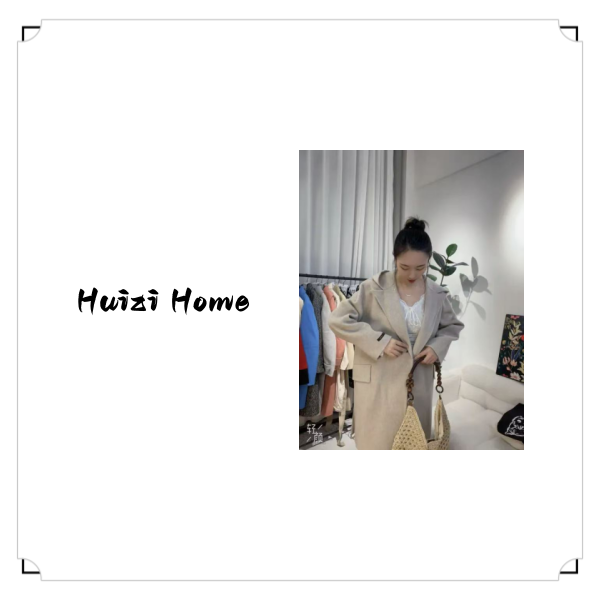 高级感绵羊毛双面毛呢外套秋冬新款连帽大衣女 MB932 013