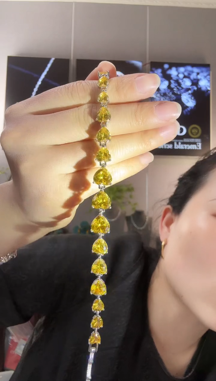 主播定制链接黄色款爱心手链