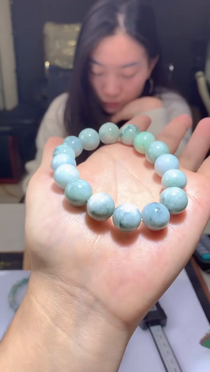 未镶嵌手链翡翠天然缅甸珠串拍一发一