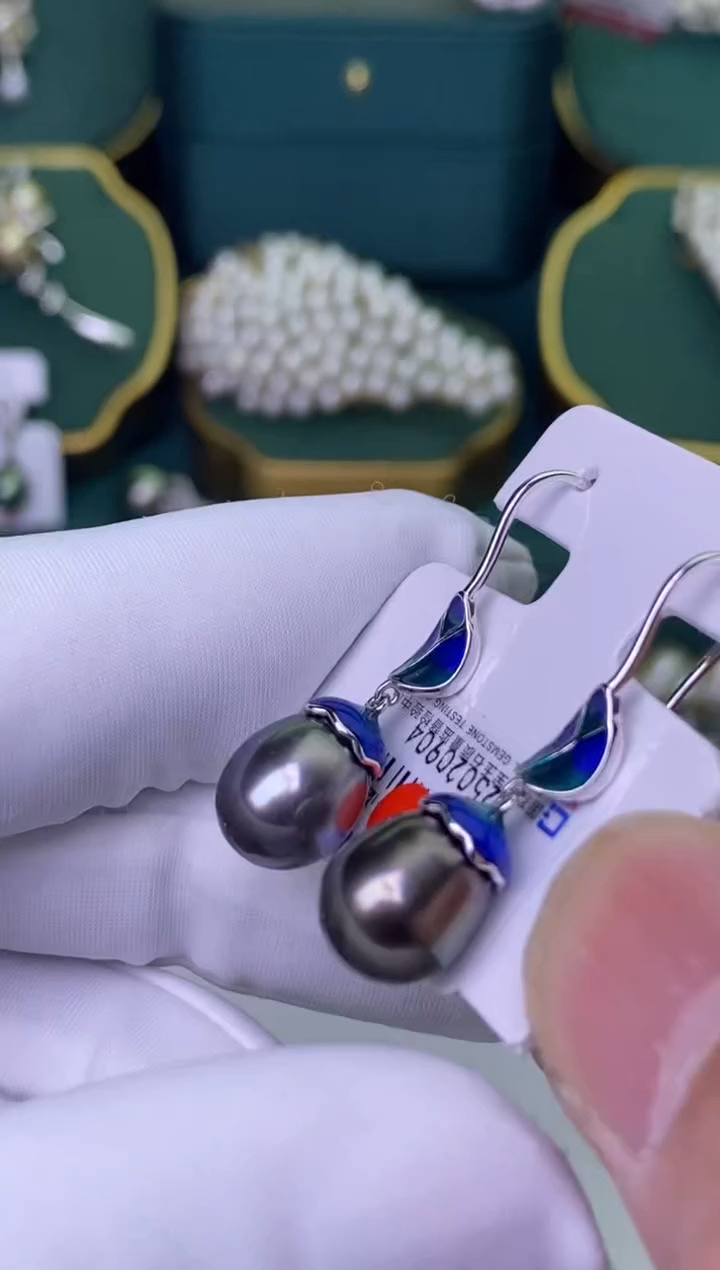 【闪购商品】海水珍珠耳饰银S925镶嵌1