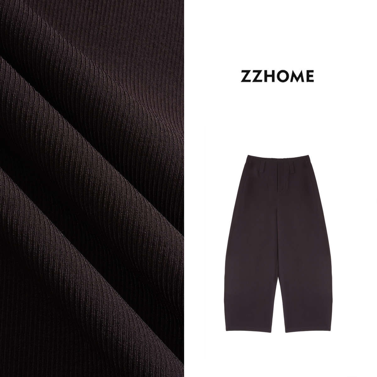 ZOZO HOME | 凡朴时髦定染灰葡萄呼吸弧线裤q172874p