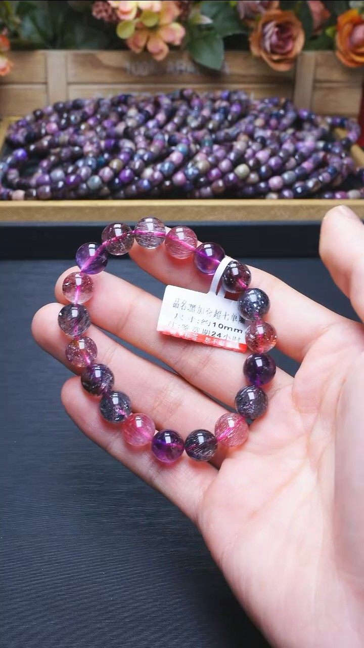 【闪购商品】水晶L011黑加仑超七单圈10mm未镶嵌多样性发其一