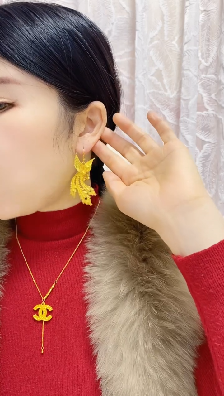 合金无036凤凰耳坠