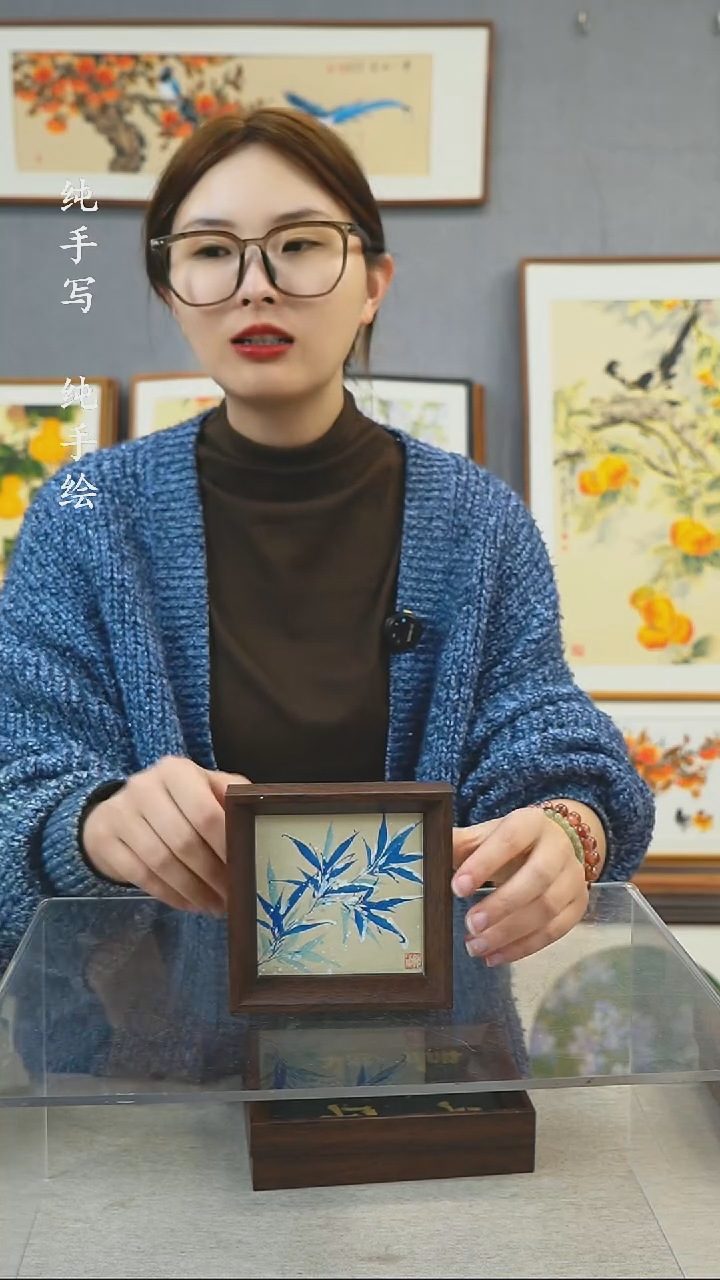 【闪购商品】国画5寸-小摆台作品-竹子