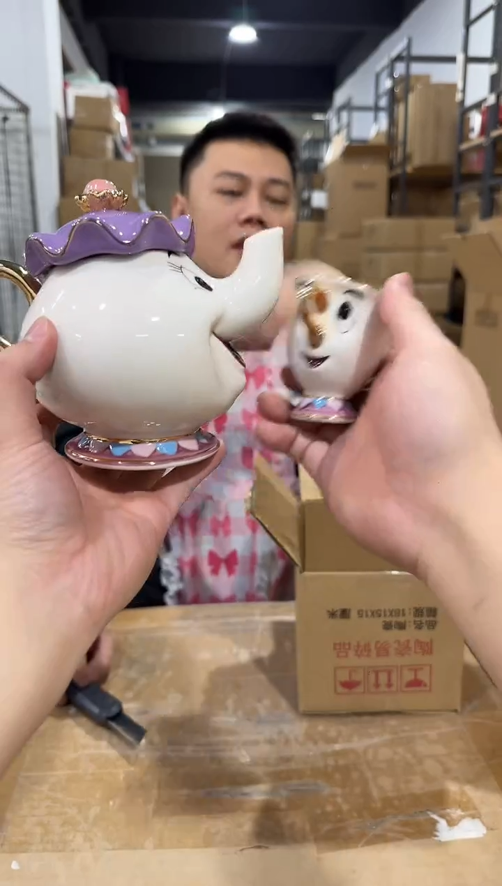 瓷片茶壶太太一壶一杯