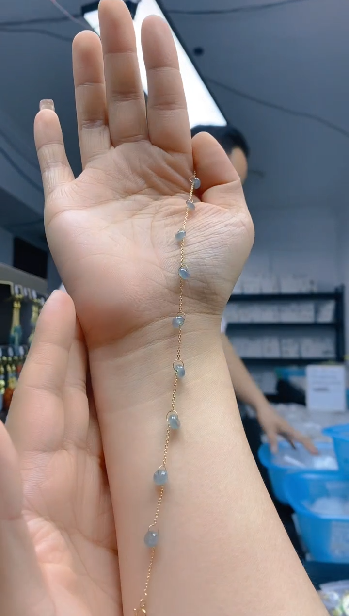 【闪购商品】翡翠耳饰合金81翡翠手链