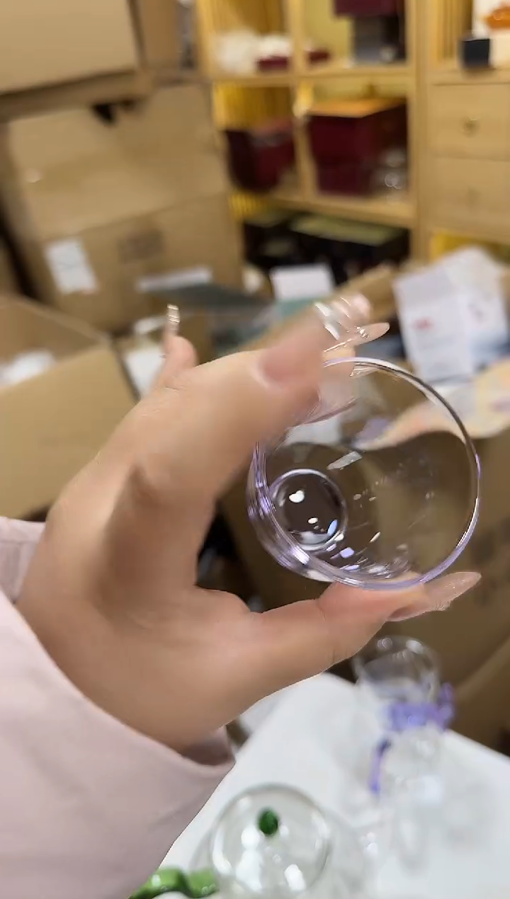 572紫色瑞香杯2只 