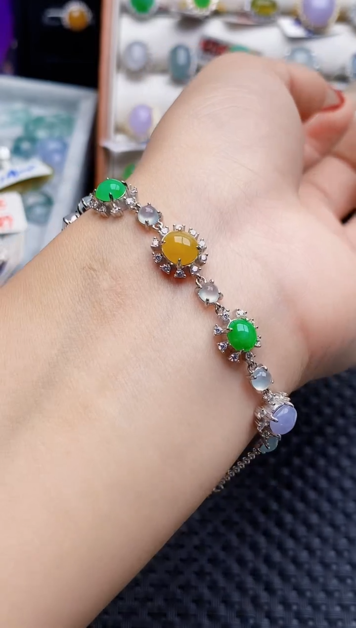 银S925镶嵌戒指翡翠3110