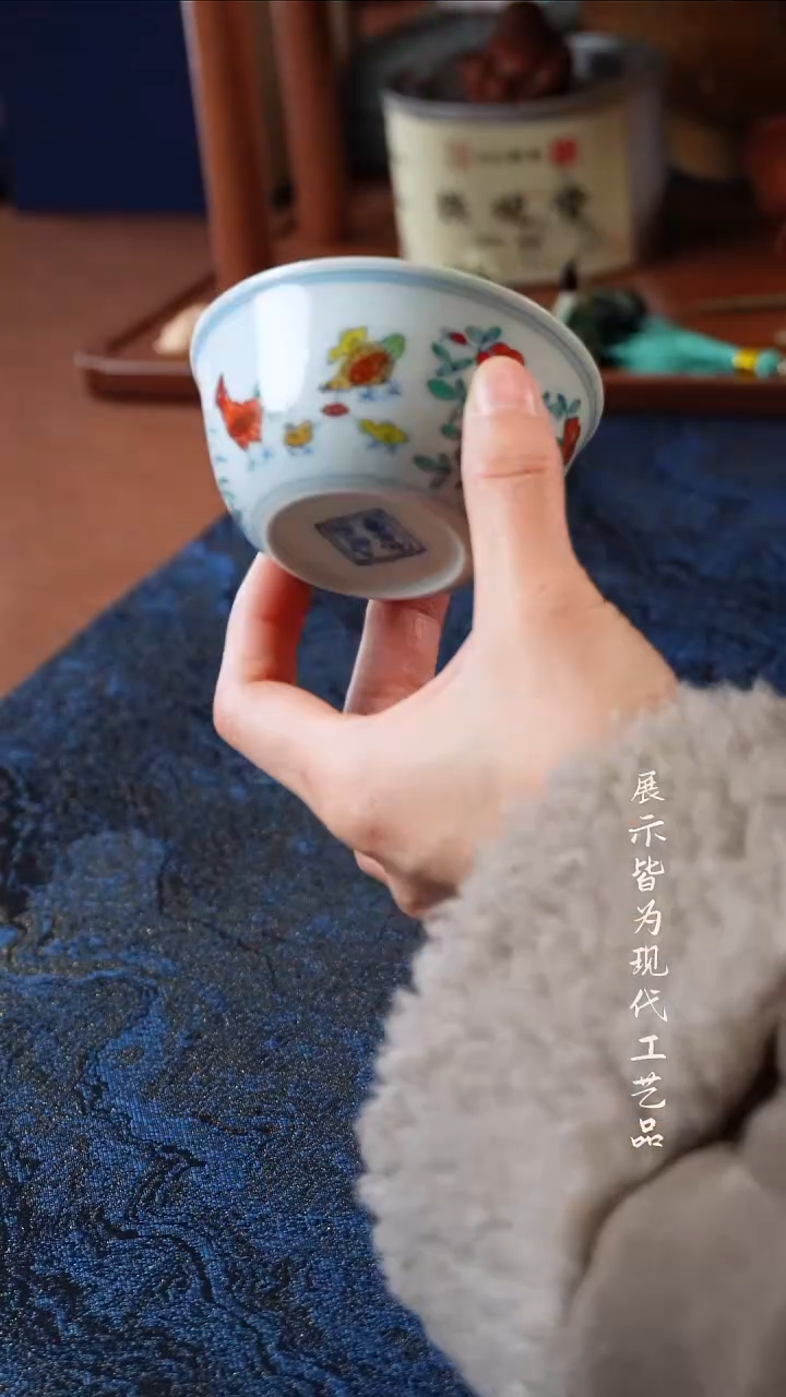 景德镇陶瓷鸡缸杯