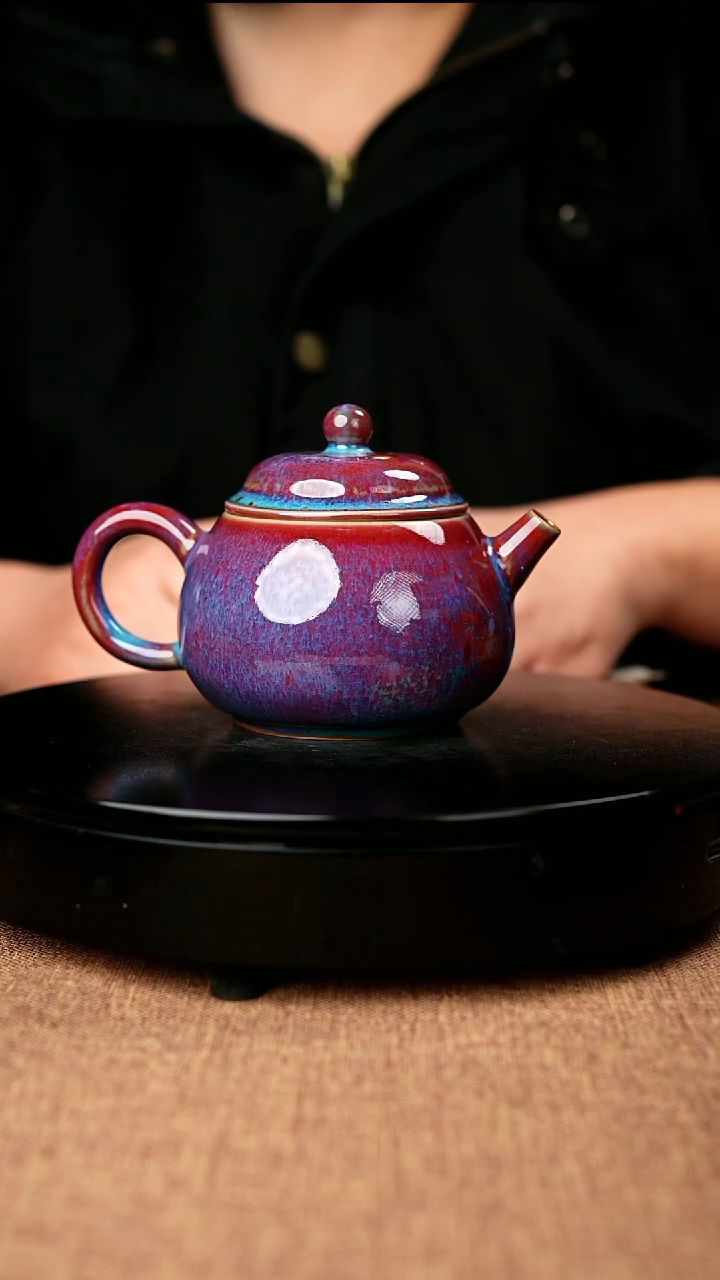 【闪购商品】31#盼龙窑一级品原矿钧瓷炉钧釉小潘壶