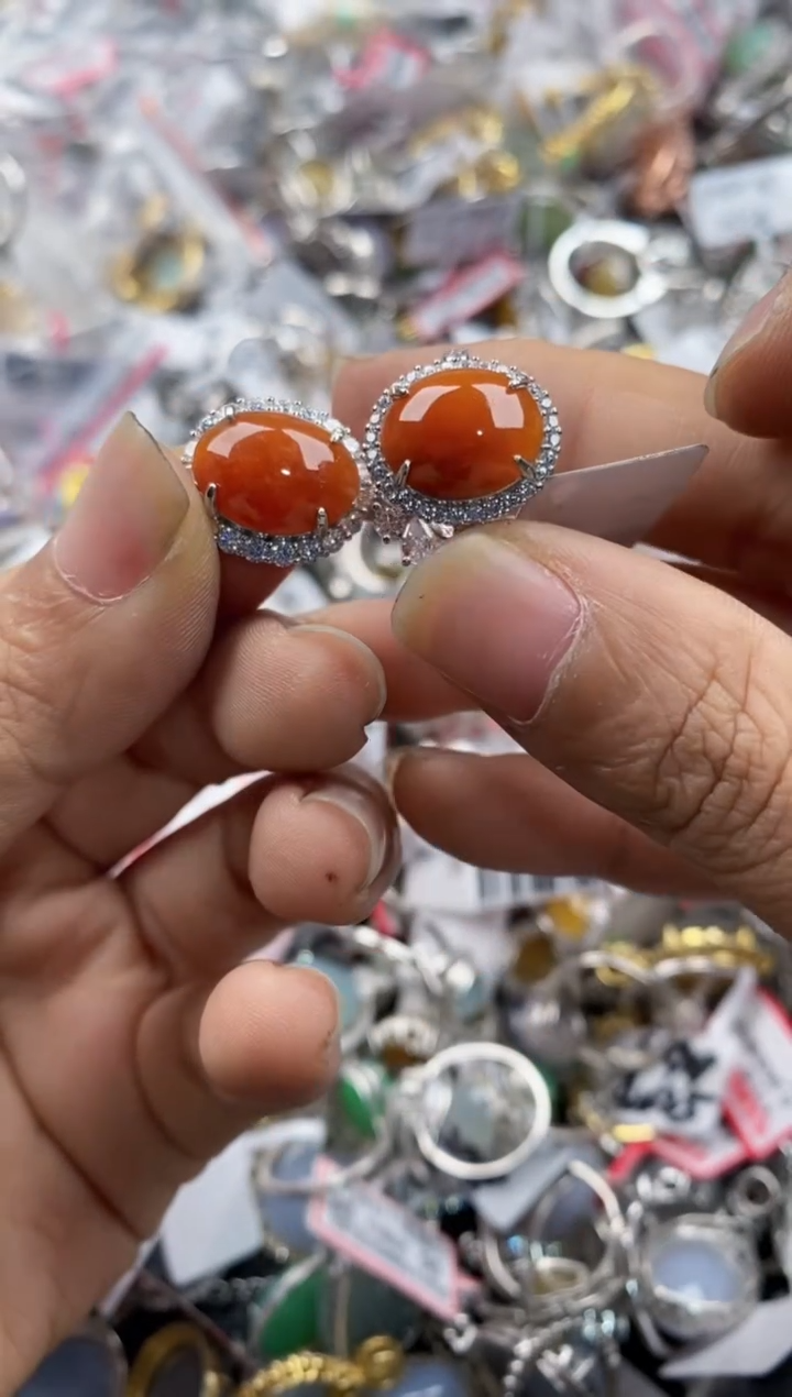 银S925镶嵌戒指翡翠555            2