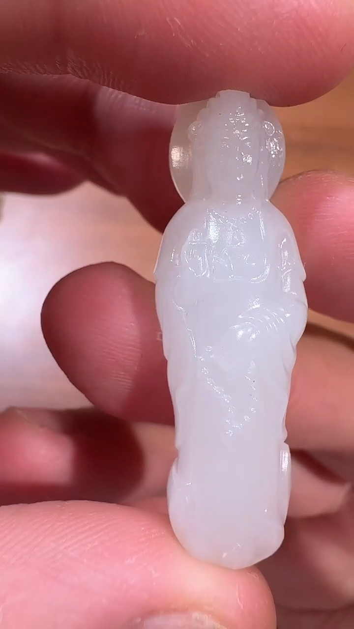 【闪购商品】和田玉吊坠未镶嵌1649白玉观音