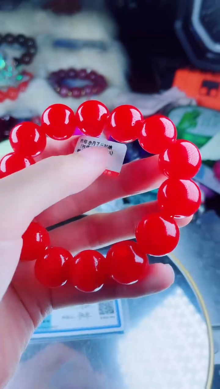 硅化珊瑚（珊瑚玉）手串未镶嵌红珊瑚手串卡16