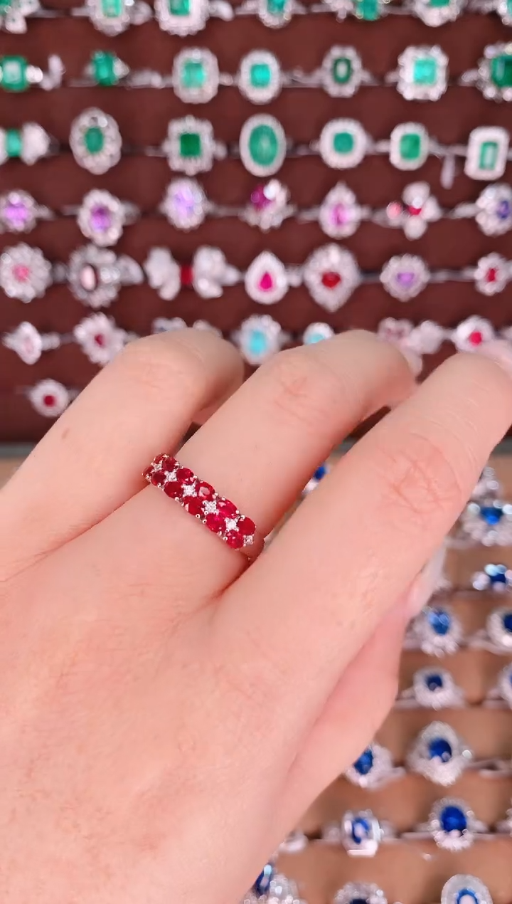 【闪购商品】红宝石18K金戒指18K金镶嵌1.22克拉