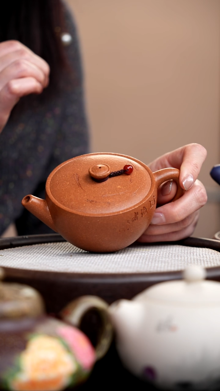 茶壶紫砂阿***珀琥珀金砂大碗壶