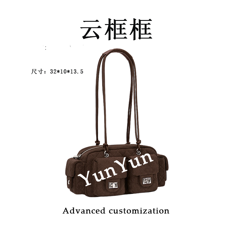 【云云甄选】ZT-D8062-中古咖-轻奢时尚女士新款单肩斜挎包
