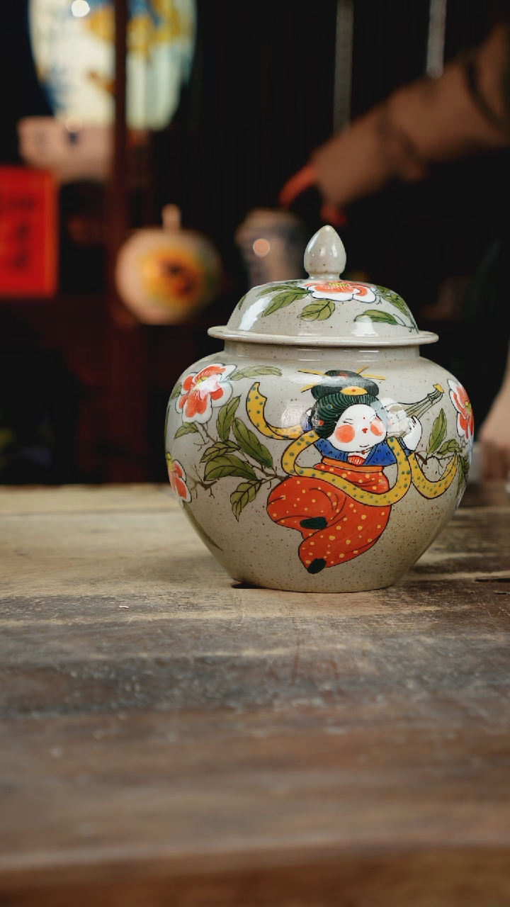 【闪购商品】瓷片景德镇纯手工釉下彩精品花瓶