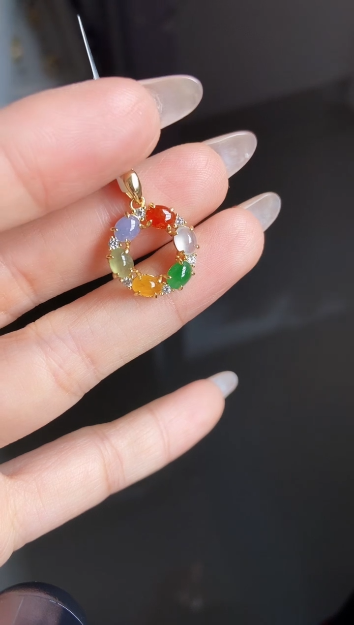 银S925镶嵌戒指翡翠12