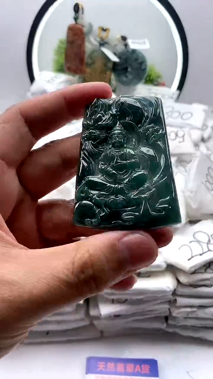 【闪购商品】翡翠颈饰未镶嵌御龙观音【品质一般介意慎拍】