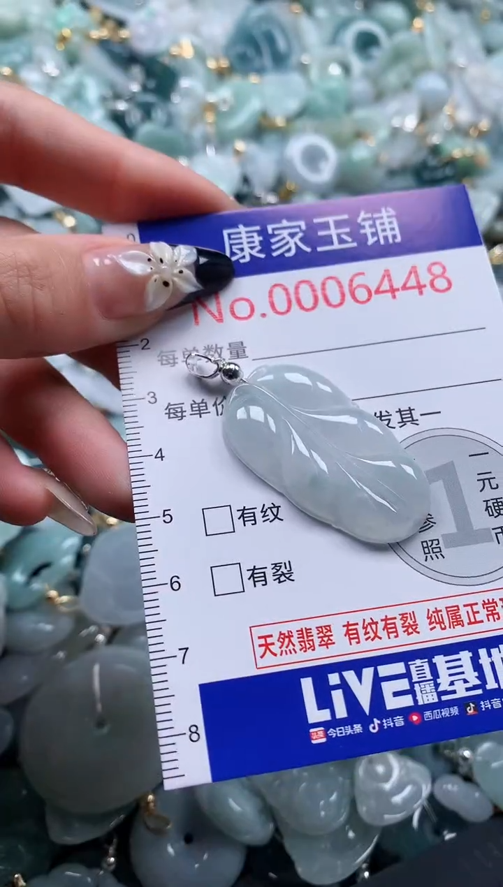 翡翠未镶嵌颈饰6448