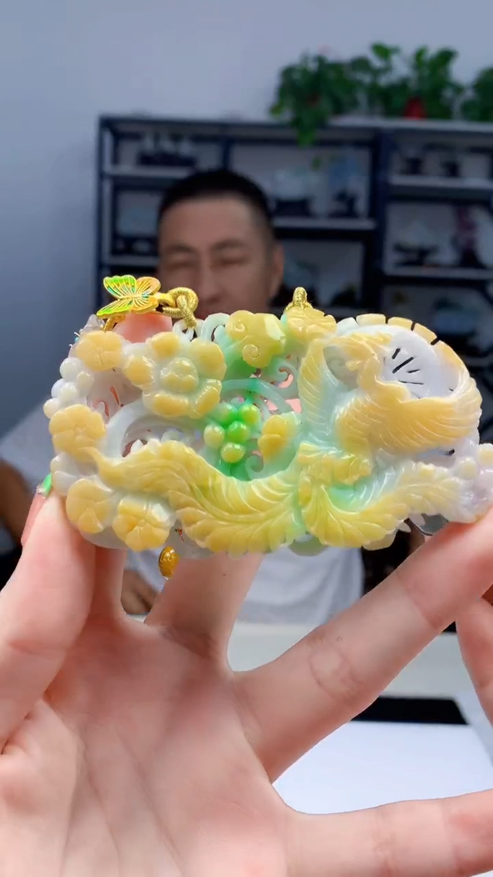 定制翡翠未镶嵌1119ry-毛货挂件48