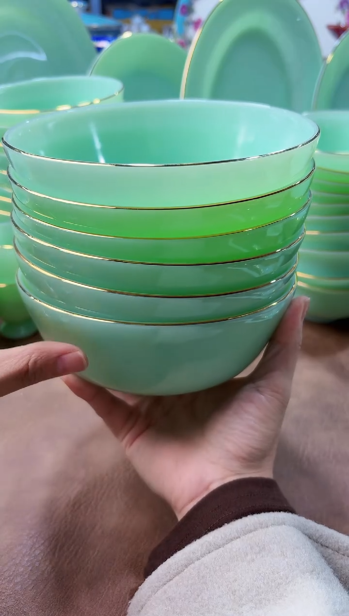 玉瓷 6.5英寸面碗6个景德镇陶瓷