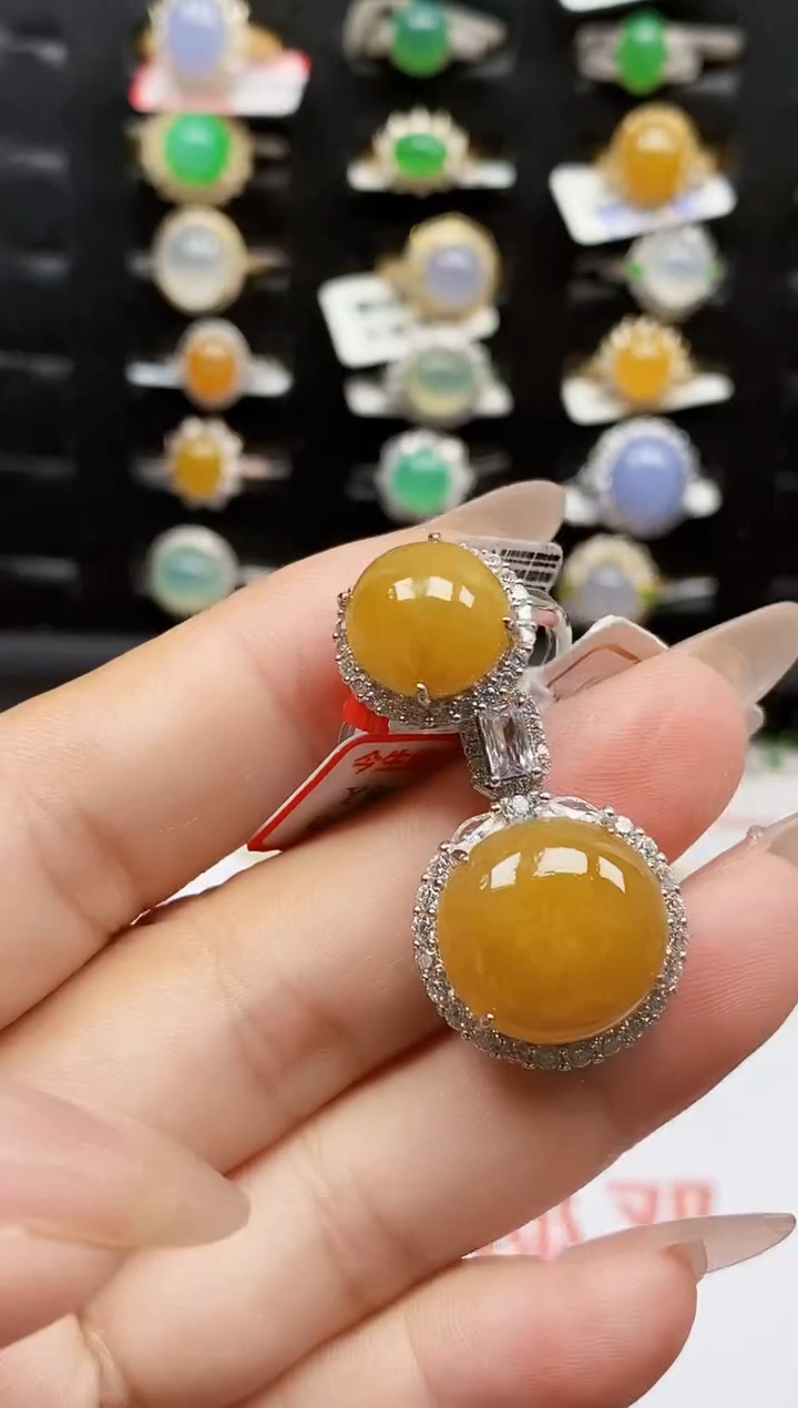 银S925镶嵌戒指翡翠0681