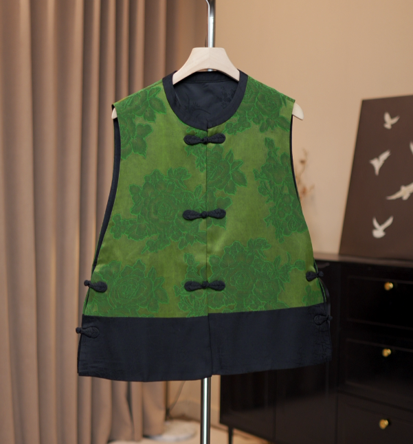 【绿鬓红颜】春款新中式重工提花国风马甲